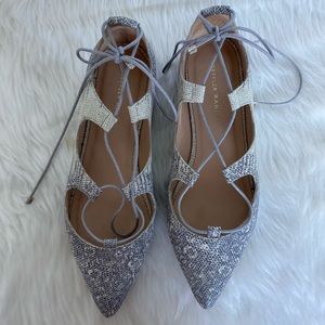 LOEFFLER RANDALL Pointed Toe Lace Up Flats Size 7.5